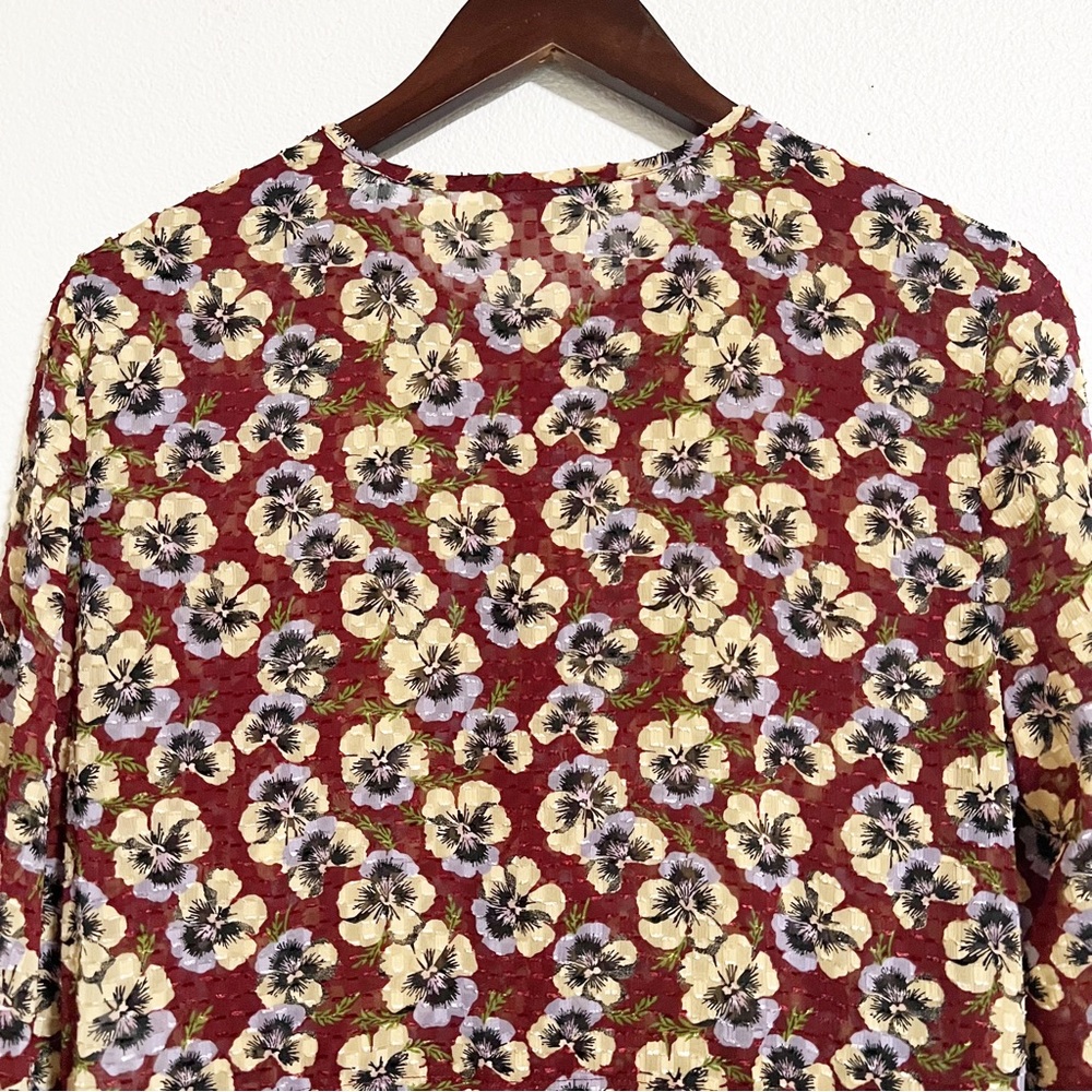 Madewell Viola Floral Ruffle Hem Blouse - Picture 9 of 15